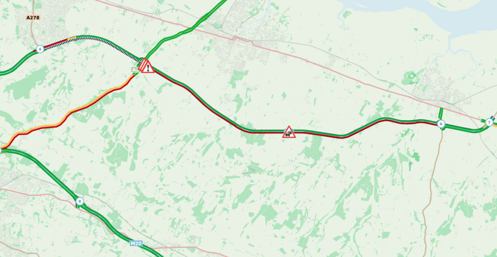Traffic around Kent has been impacted by the accident