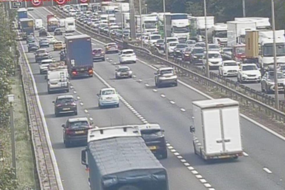 Traffic build up on the M6