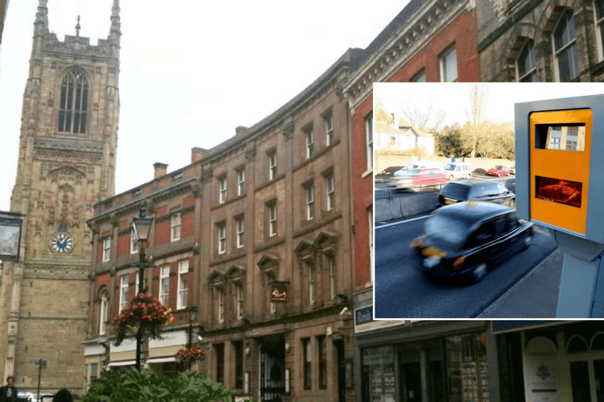 Traffic camera and trial area