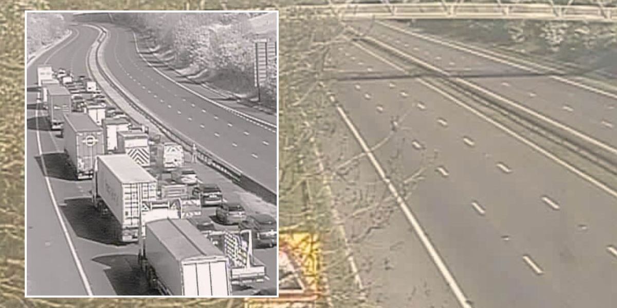 NextImg:M1 traffic: Drivers warned of hours-long delays after 'serious collision' shuts major motorway
