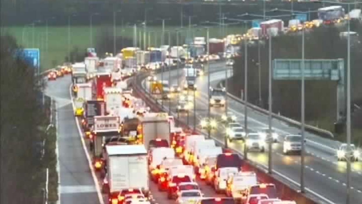 Traffic delays on the M5 this morning will see drivers facing long delays