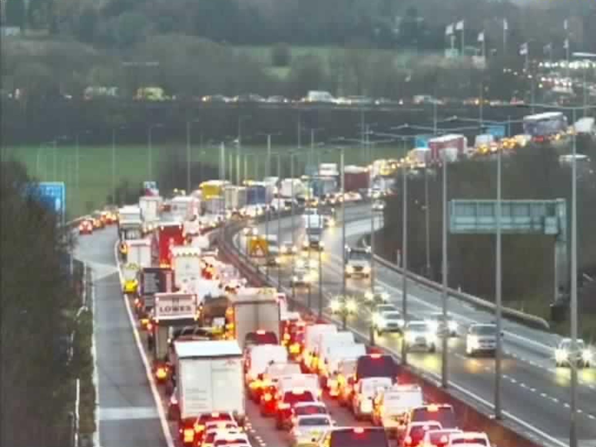 Traffic delays on the M5 this morning will see drivers facing long delays