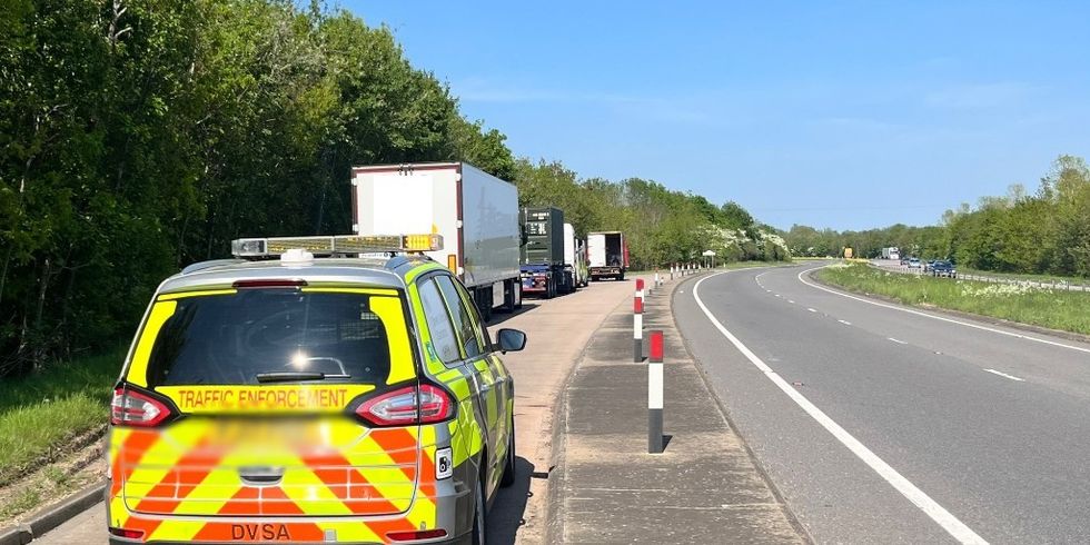 Traffic enforcement stopping vehicles