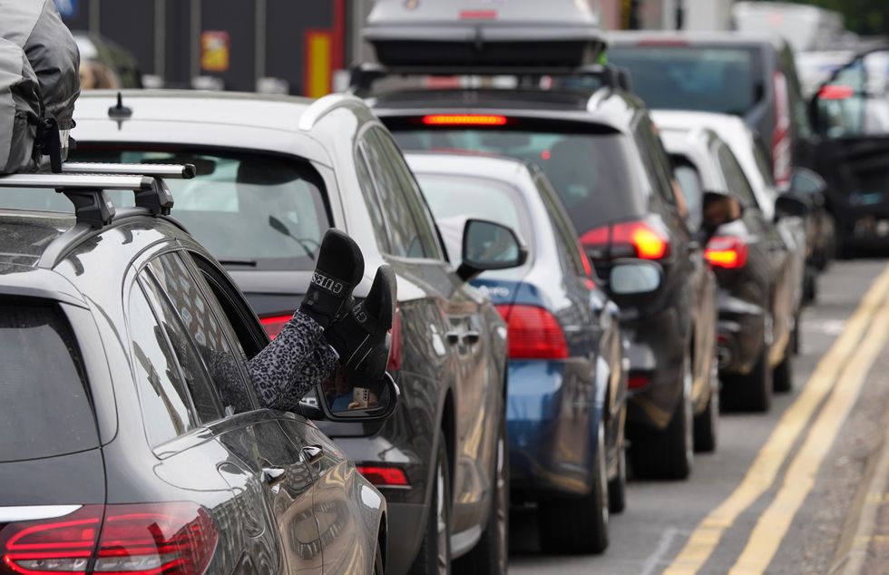 Traffic Jams leading to the ferry port in Dover