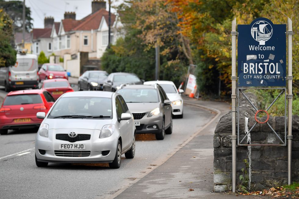 Traffic leaves and enters Bristol