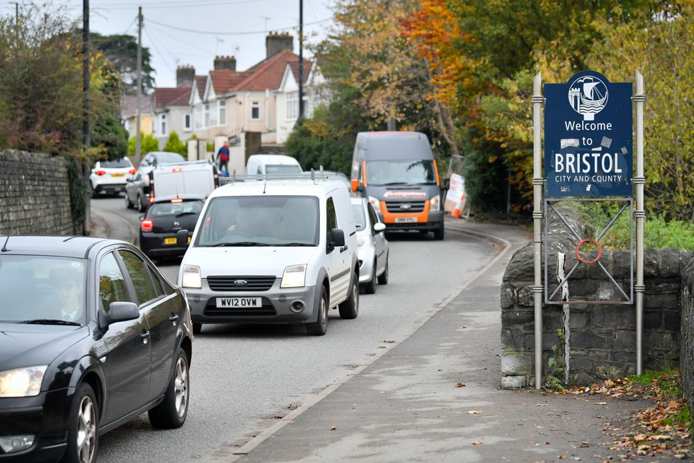 Traffic leaves and enters Bristol