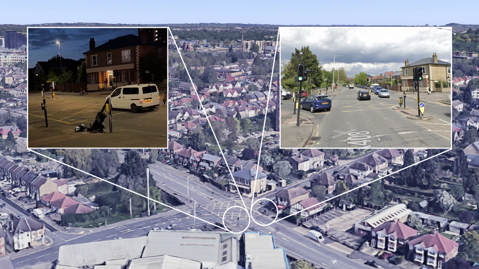 Traffic lights in Uxbridge