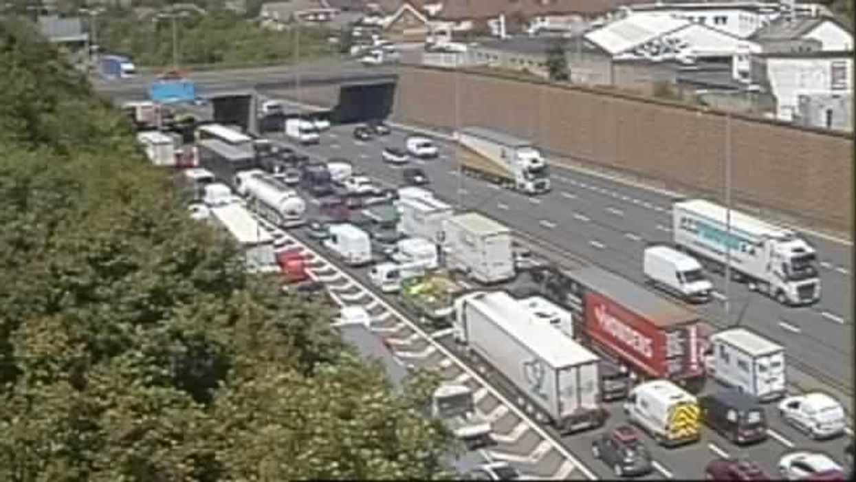 Traffic near the Dartford Crossing