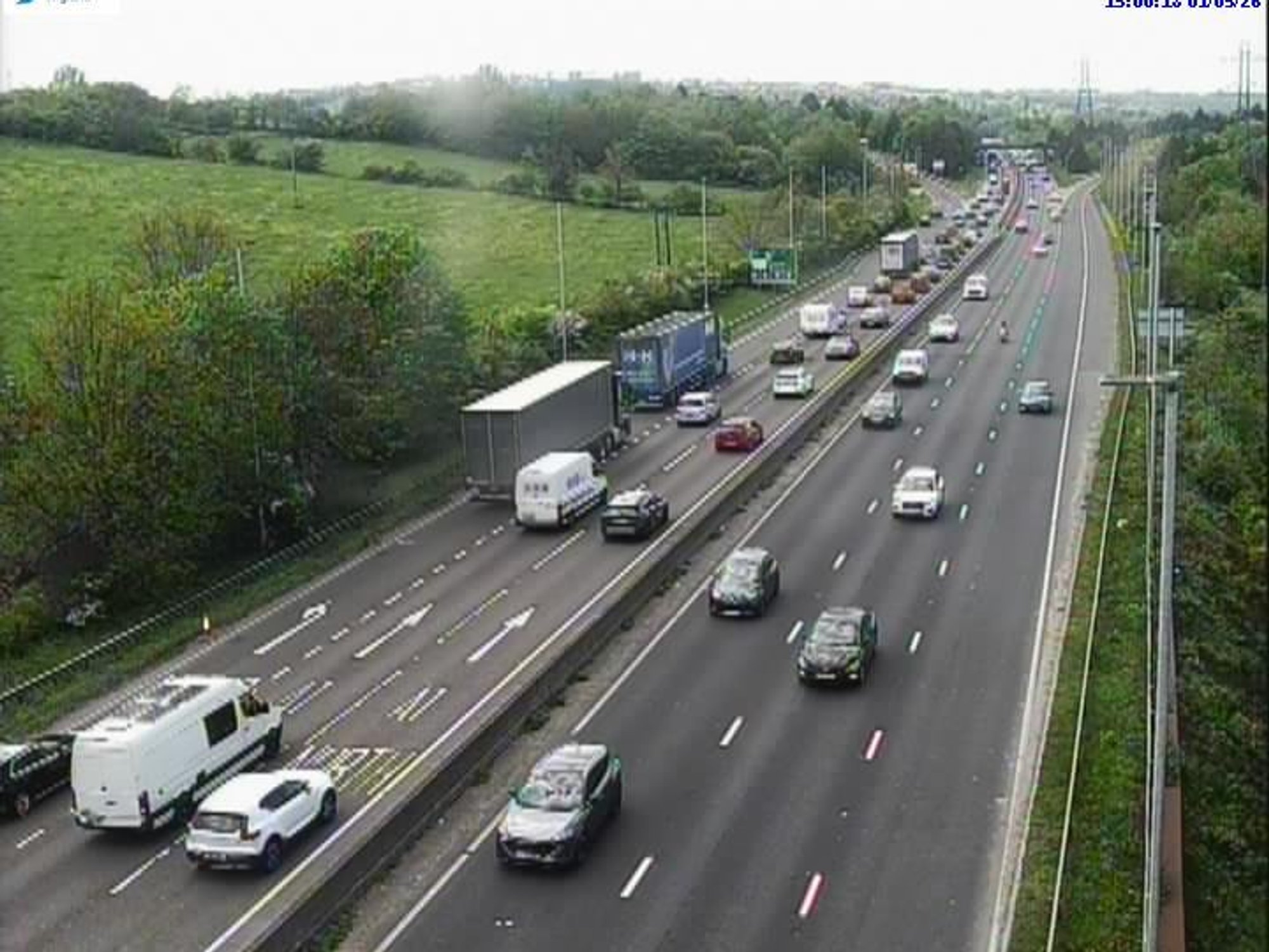 Traffic on the A1 is growing following a serious collision involving a lorry​