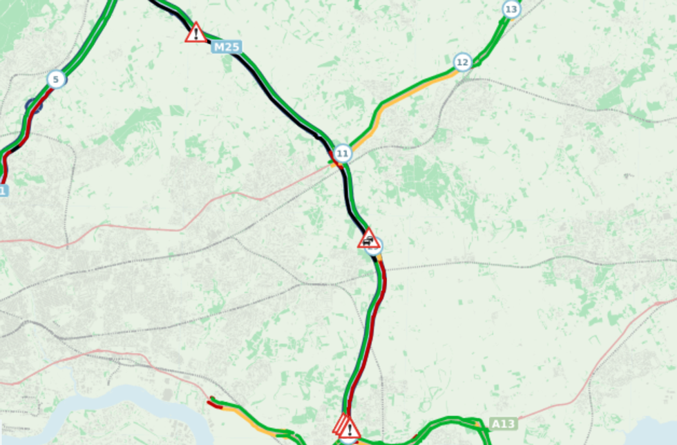 Traffic on the M25