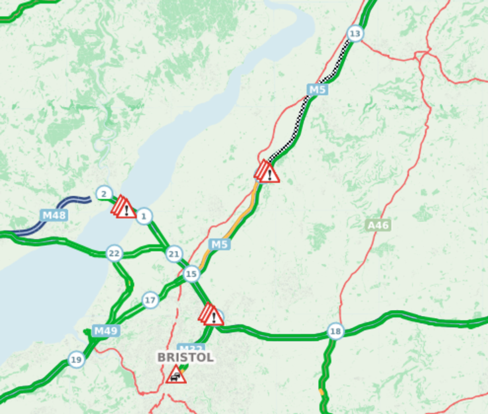 Traffic on the M4 this morning