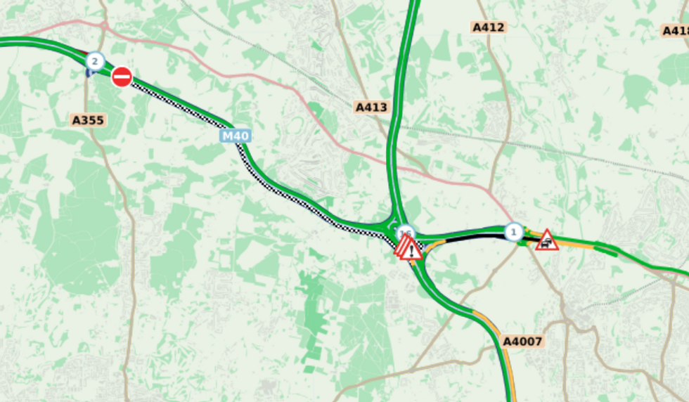 Traffic on the M40