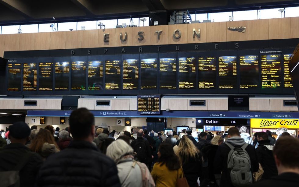 Train delays at London Euston last year