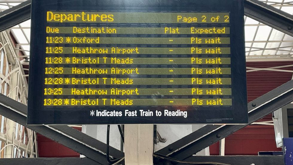 Train departures board