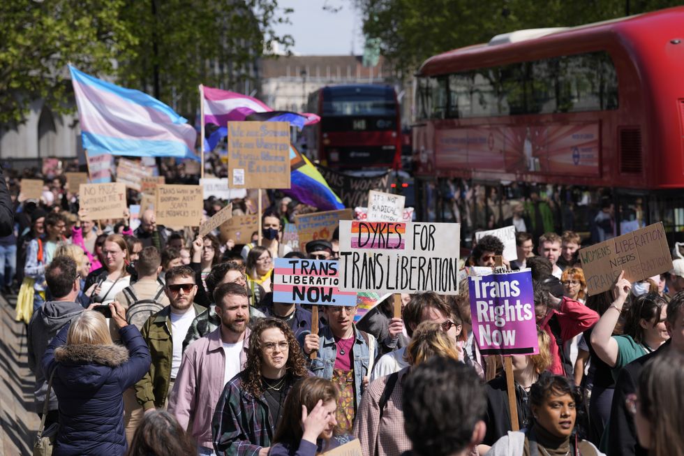 Trans activist protested against the decision over the weekend