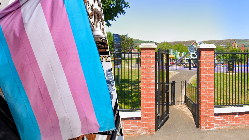 Trans flag/Glenbryn Park play area
