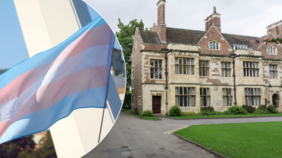 Trans flag/University of York school of Archaeology