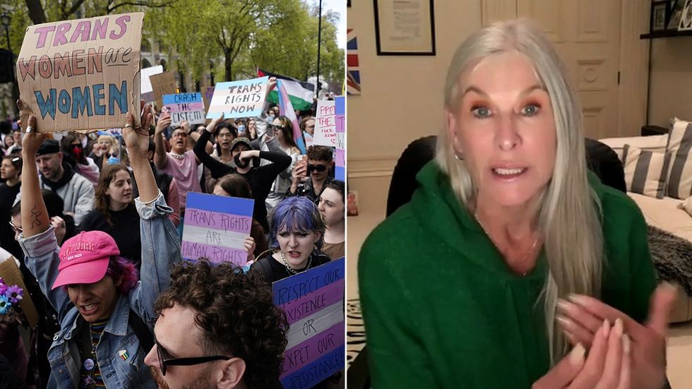 Trans protest, Sharron Davies