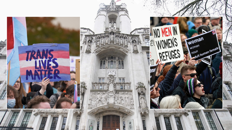 Trans protest/Supreme Court/Anti-trans march