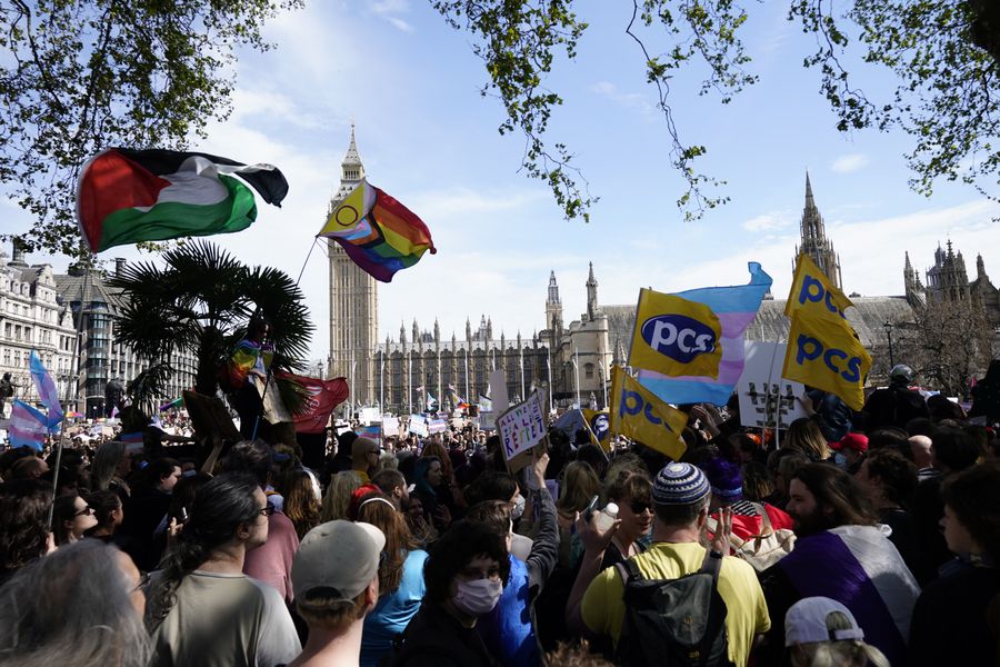 Trans protesters in London