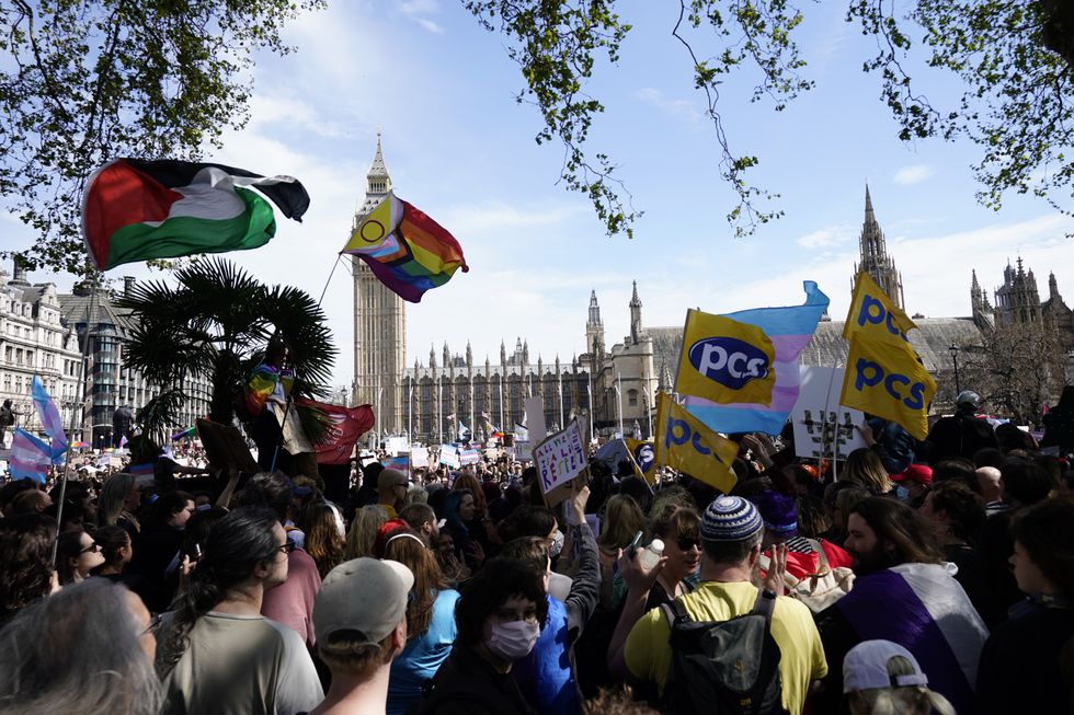 Trans protesters in London