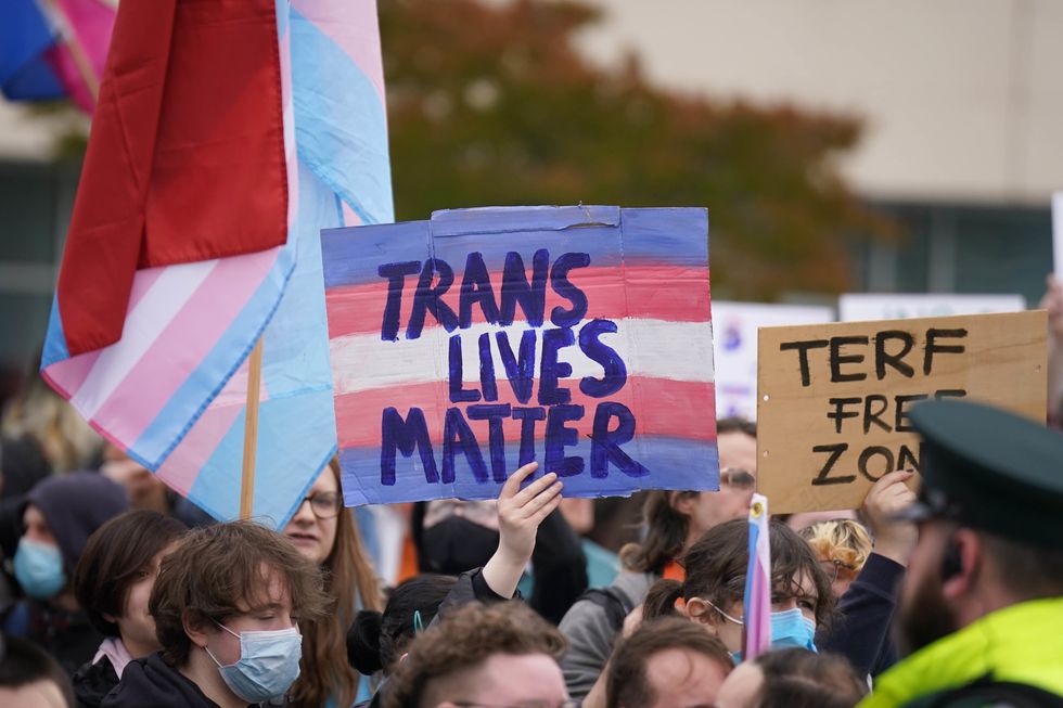Trans protesters
