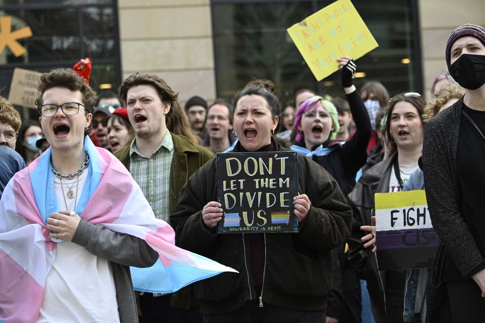 Trans protesters