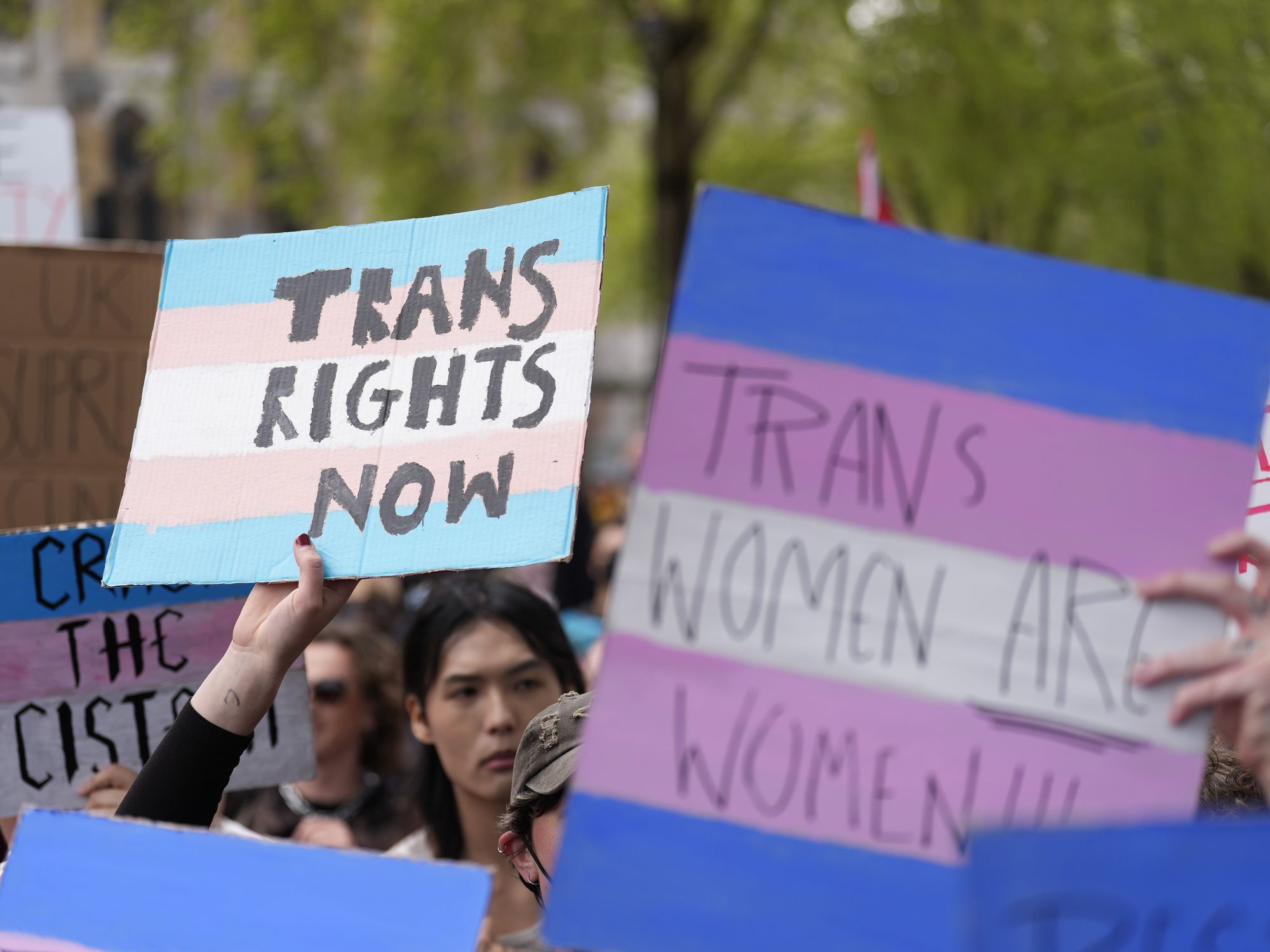 Trans rights protest