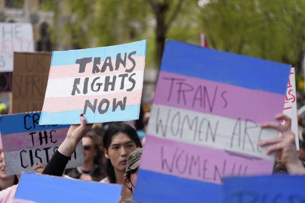 Trans rights protest