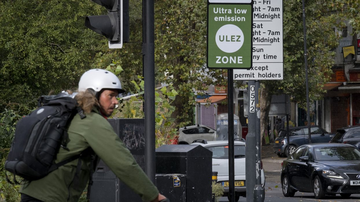 Transport for London's (TFL) new signposts for the new Ultra Low Emissions Zone (ULEZ)