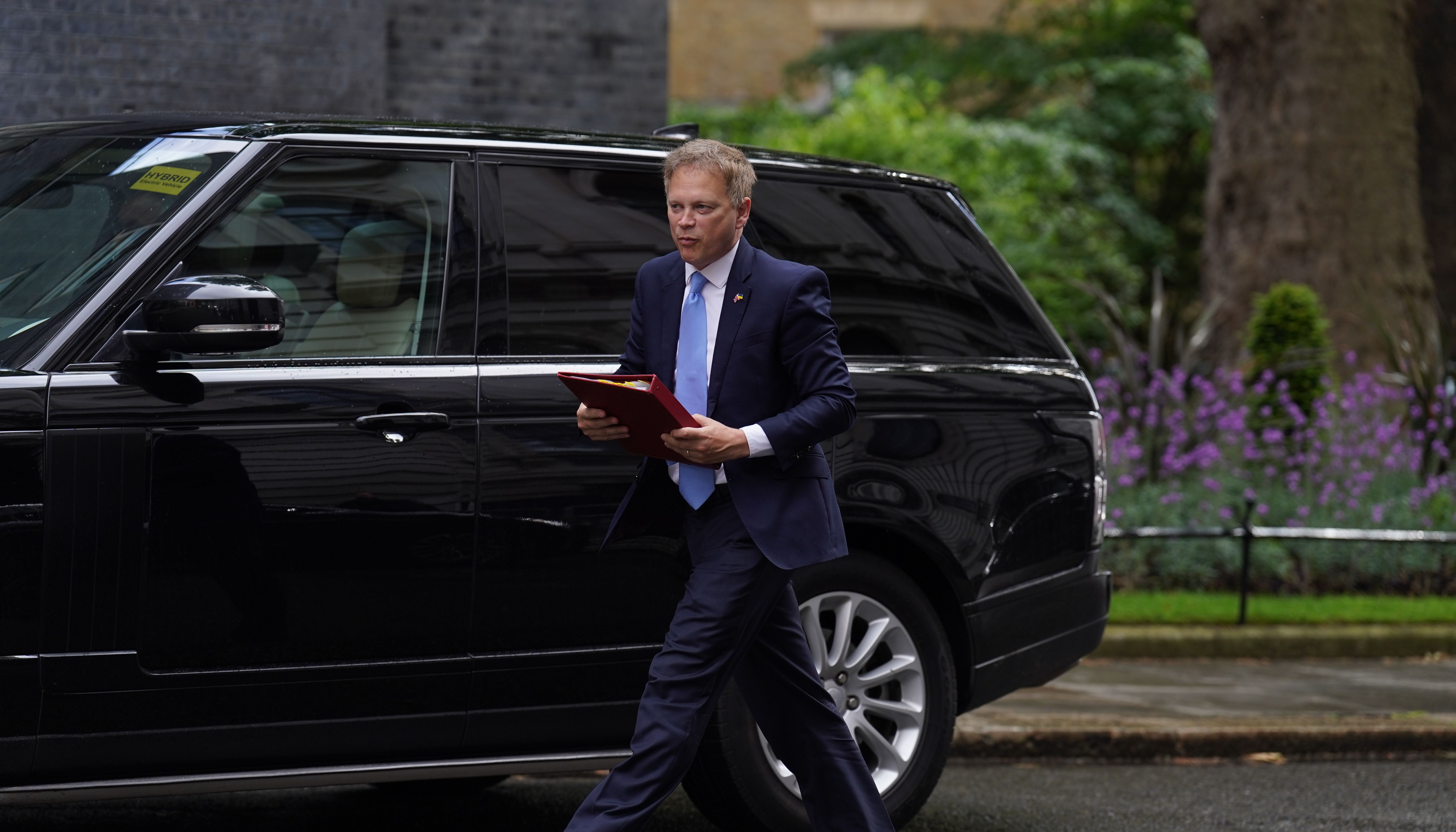 Transport Secretary Grant Shapps arriving in Downing Street, London, for a Cabinet meeting.