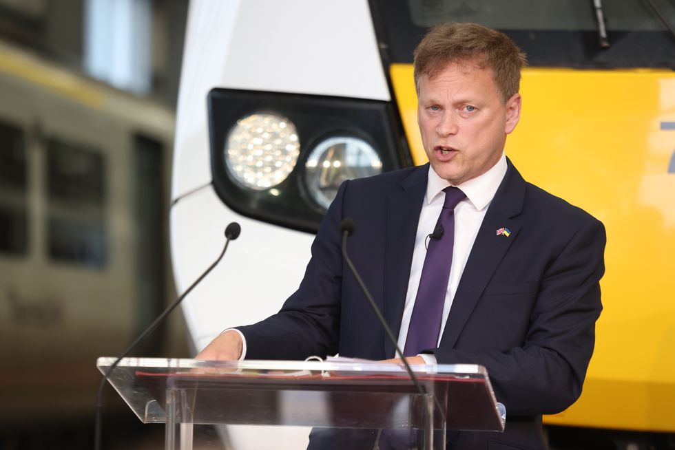 Transport Secretary Grant Shapps delivers a speech to set out the Government's vision to create a reformed and modernised railway, at Siemens Traincare Facility Mobility Division Rail Systems, in north London. Picture date: Thursday June 16, 2022.