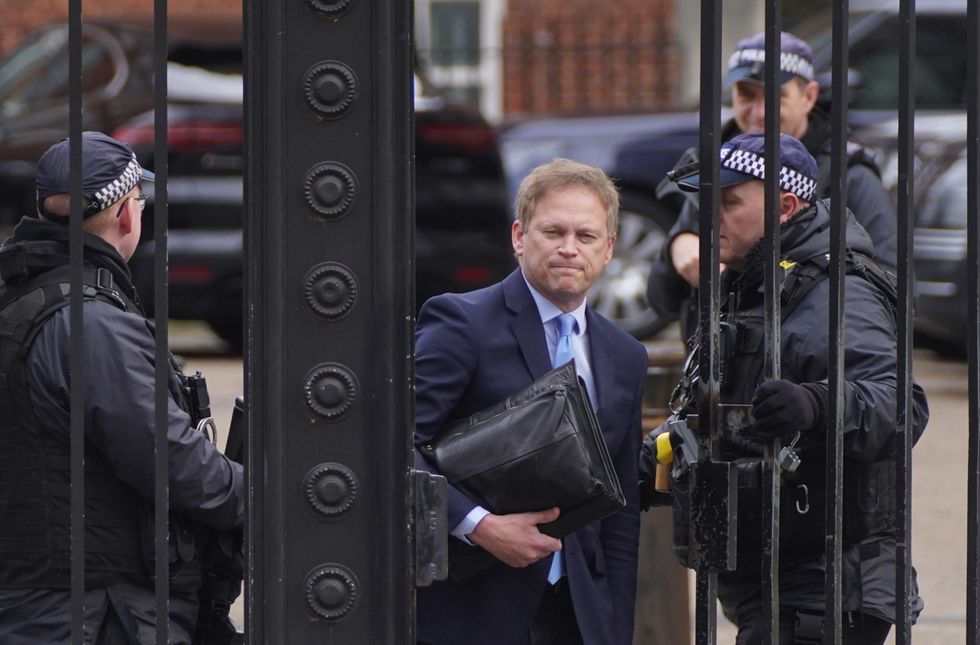 Transport Secretary Grant Shapps leaving Downing Street in London following a Cabinet meeting. Picture date: Monday February 28, 2022.