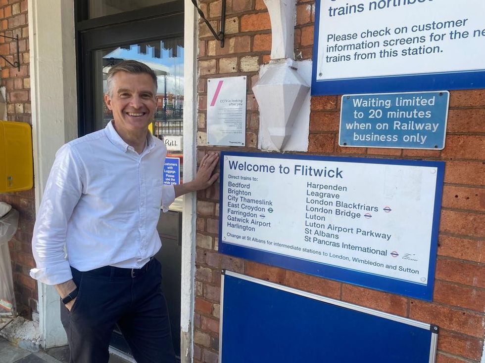 Transport Secretary, Mark Harper, was out campaigning in Mid Bedfordshire today ahead of the anticipated by-election.