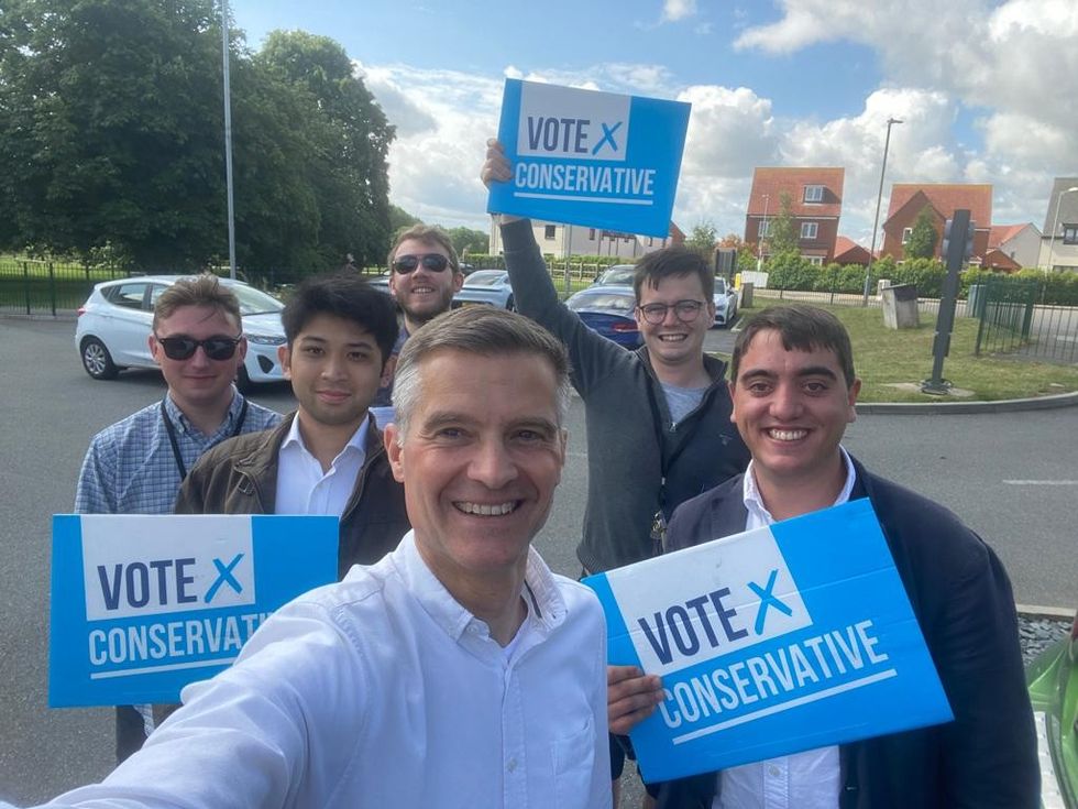 Transport Secretary, Mark Harper, was out campaigning in Mid Bedfordshire today ahead of the anticipated by-election.