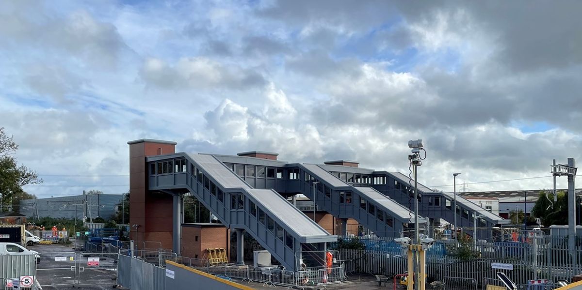 NextImg:Small train station's footbridge costs as much to build as Empire State Building and takes ten times as long