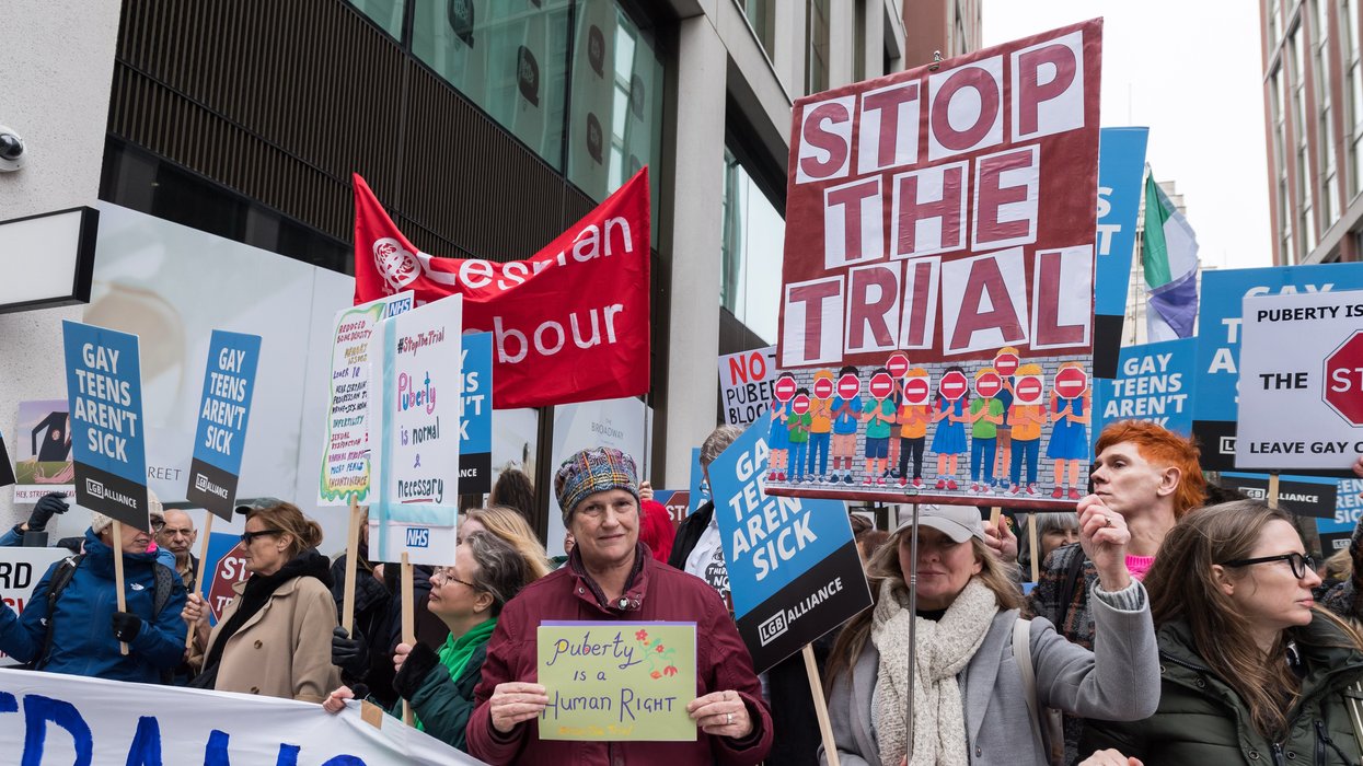 Trial blocker protests