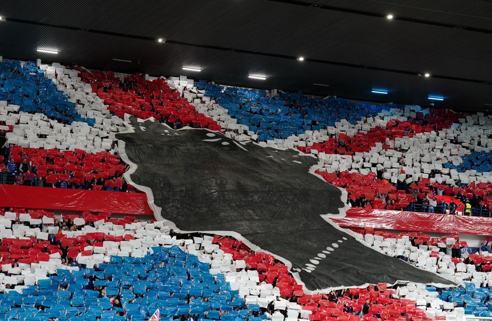 Tributes at Ibrox Stadium, Glasgow, ahead of the UEFA Champions League Group A match, following the death of Queen Elizabeth II on Thursday September 8, 2022. Picture date: Wednesday September 14, 2022.