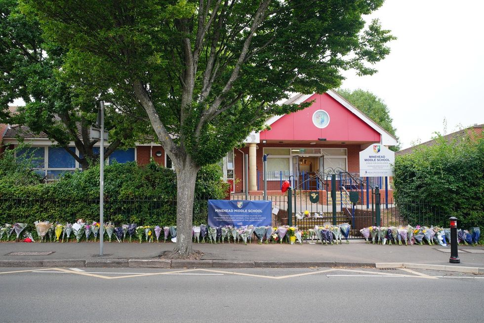 Tributes at Minehead Middle School