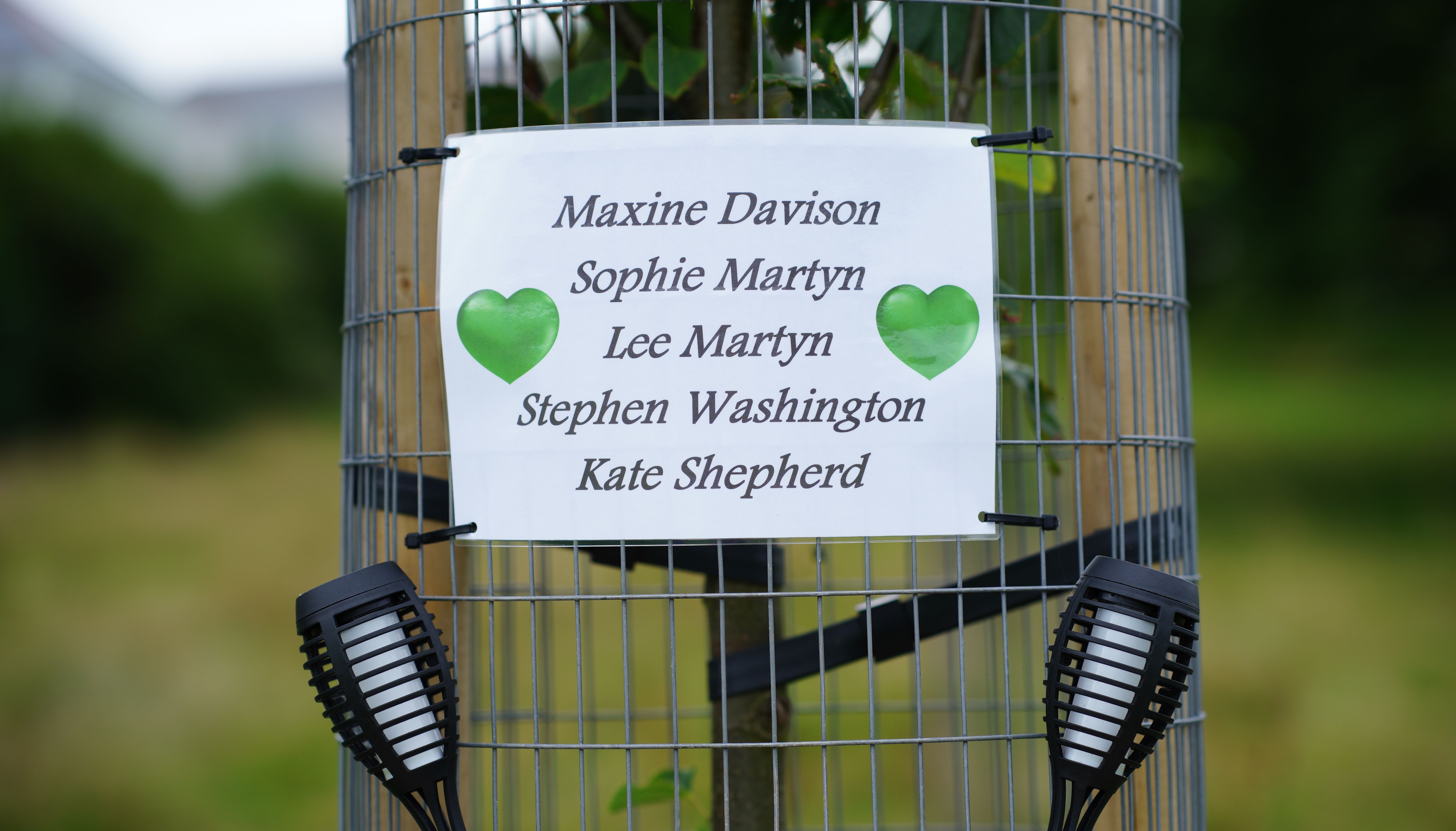 Tributes left in the Keyham area of Plymouth in memory of the shooter's victims.