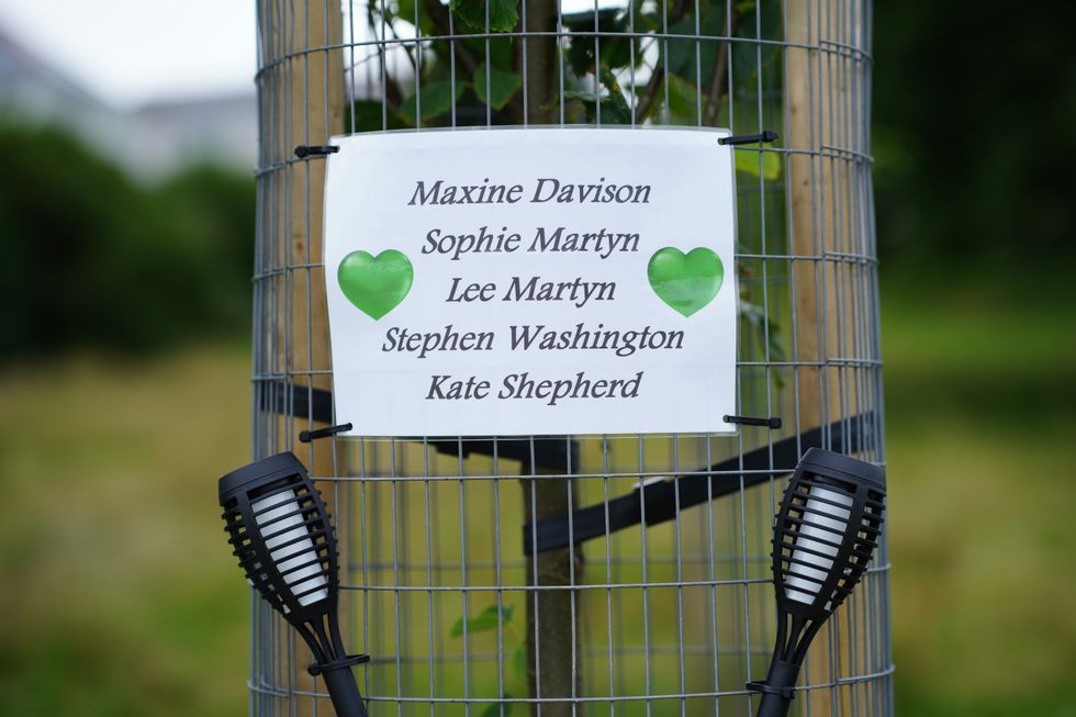 Tributes left to the victims of the Plymouth shooting, which included a three-year-old girl Sophie Martyn.