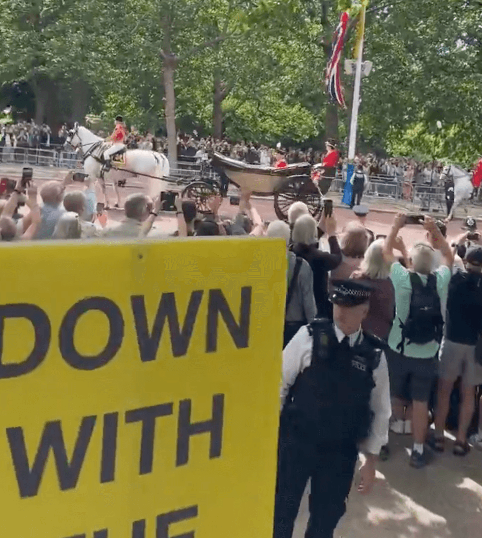 Trooping the Colour anti-monarchy protest