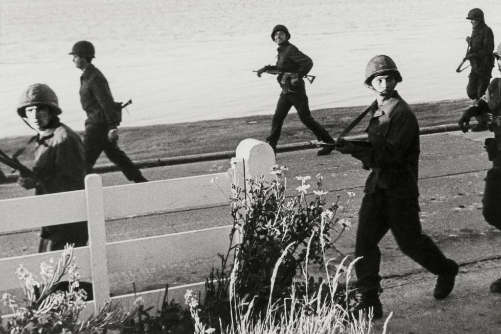 Troops invading the Islands