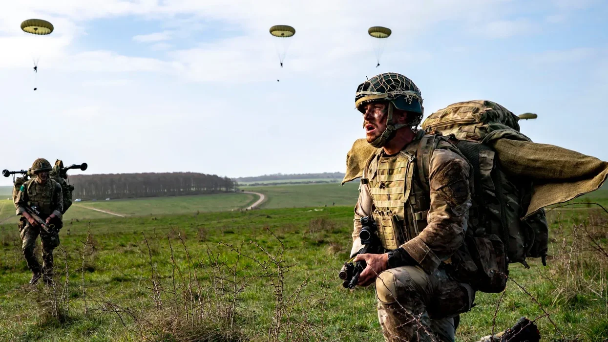 troops parachute