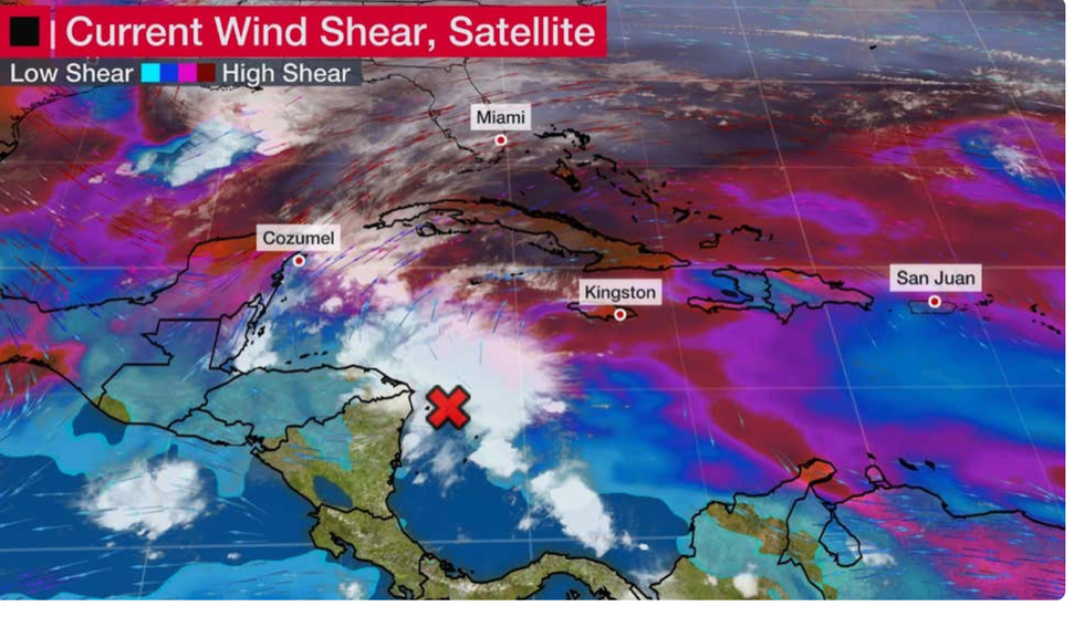 Tropical storm America latest