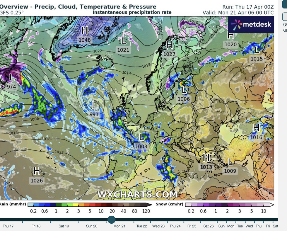 Troublemaking low to the west