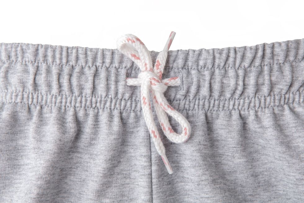 Trousers with elastic waistband