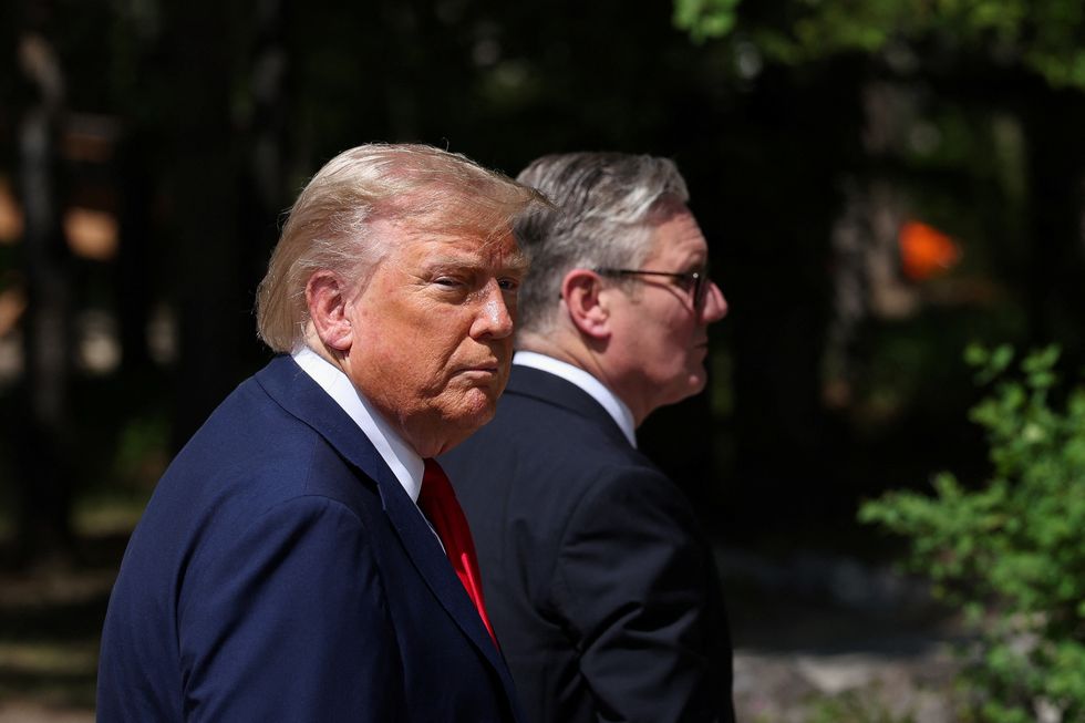 Trump and Starmer in Canada