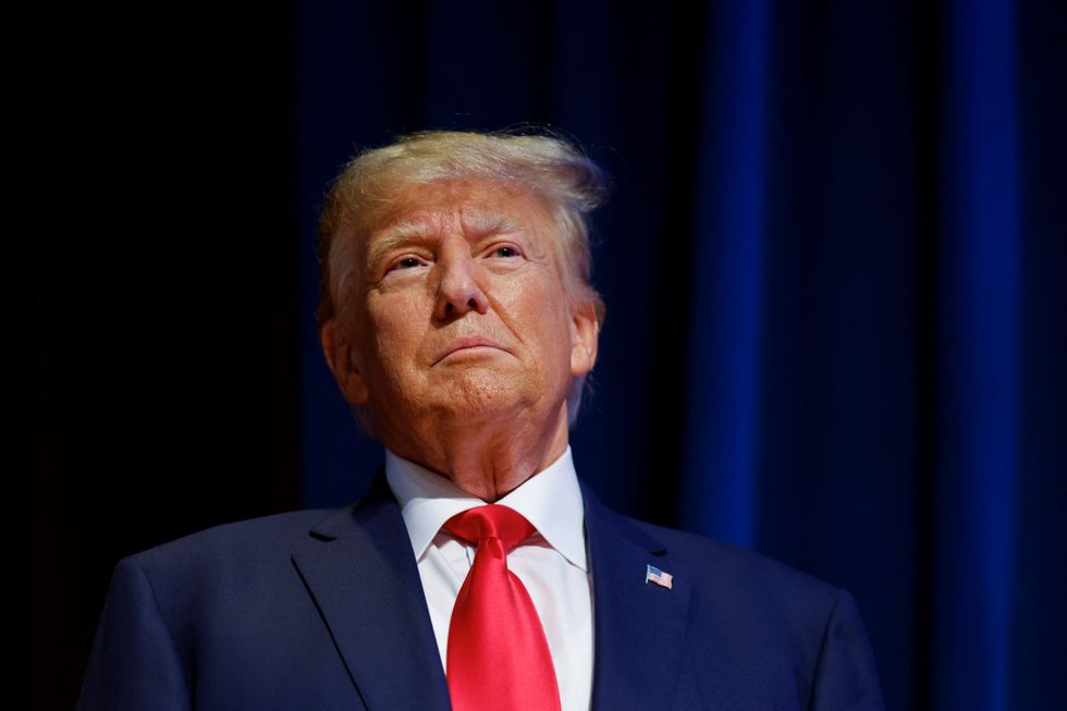 Trump looking into distance