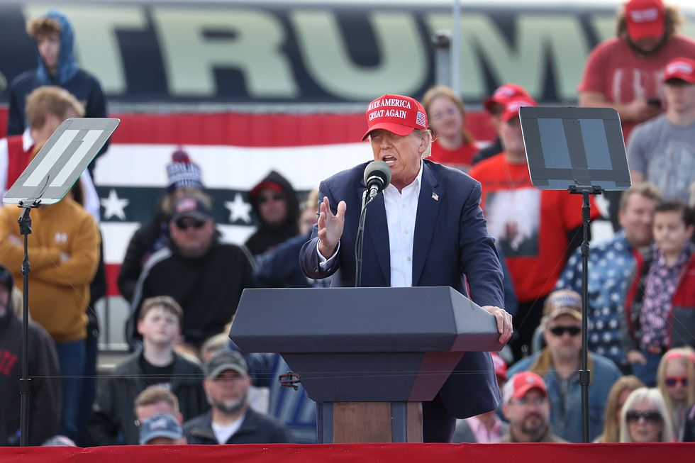 Trump was speaking at the rally